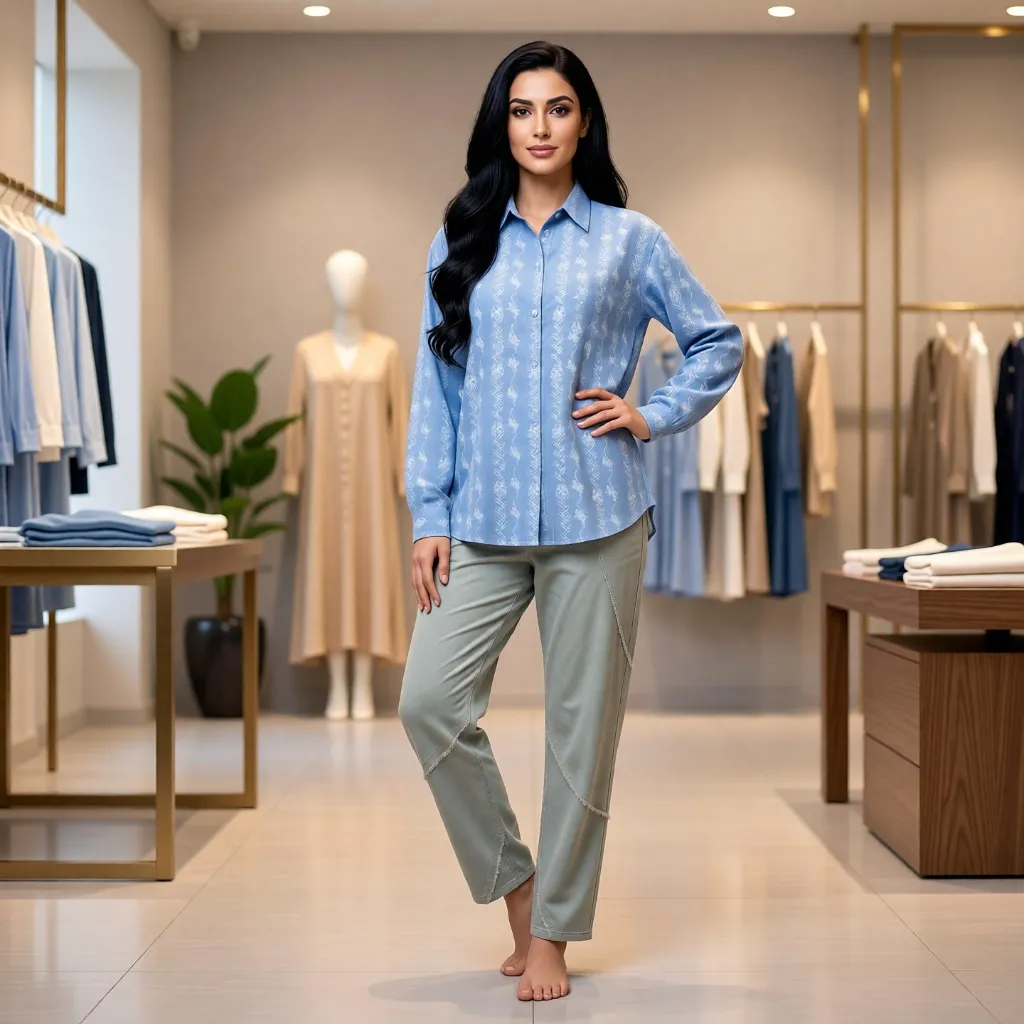 شميز كتان مطبوع فرست