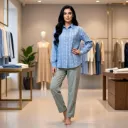 شميز كتان مطبوع فرست